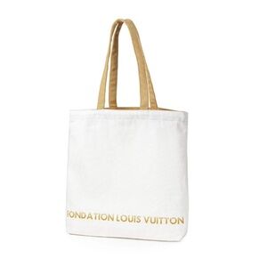 LOUIS VUITTON Museum Limited Edition Tote Bag Canvas  White & Tan